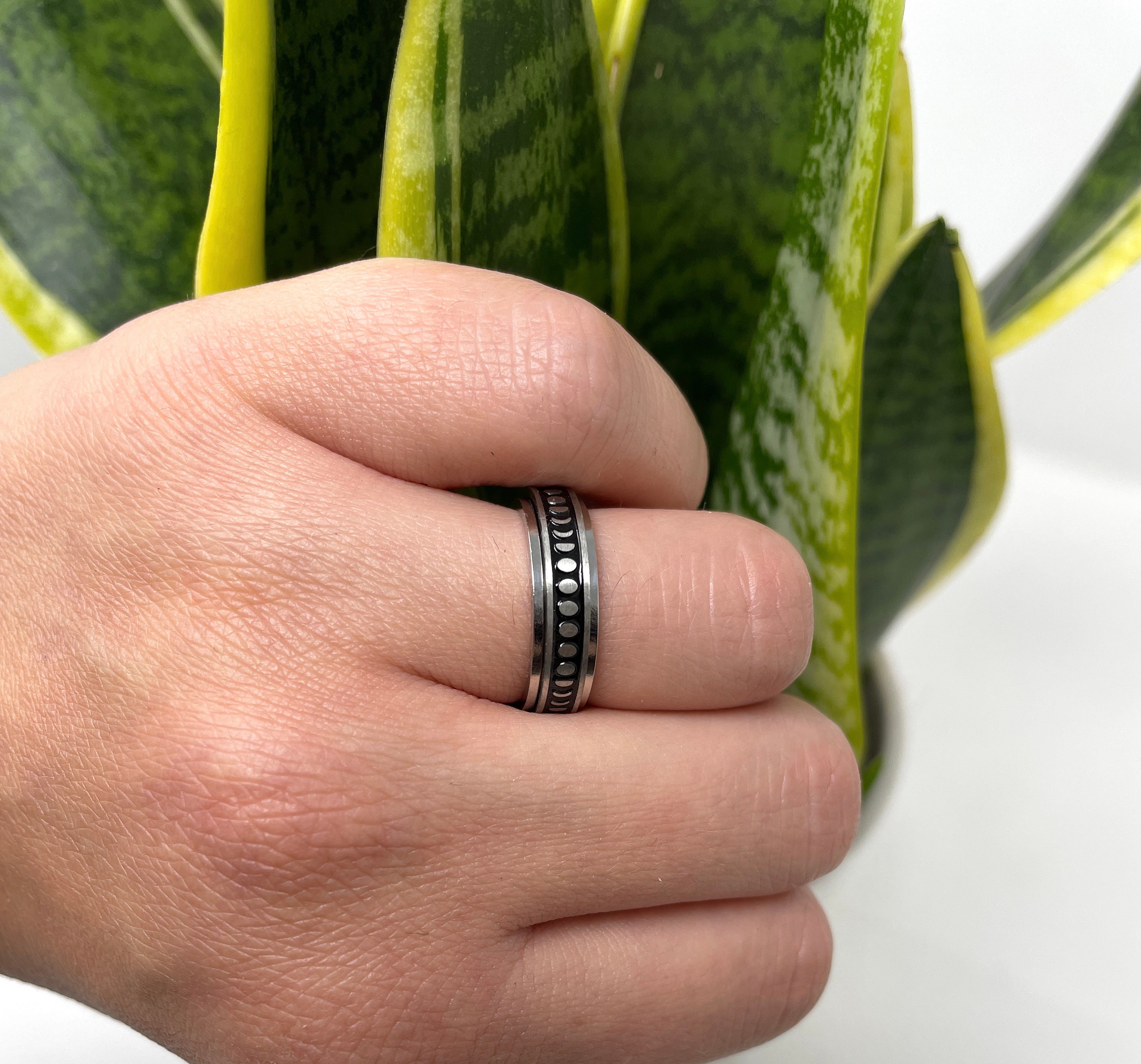 Stainless Steel Spinner Ring Spinning Ring Fidget Ring - Etsy UK