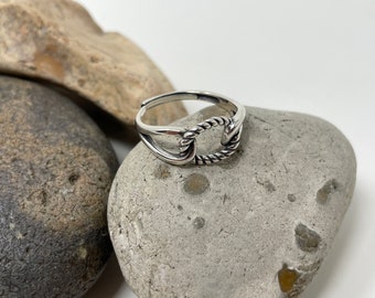 ◆VINTAGE HOLLYWOOD◆ 925 Silver Twist Rope Ring VH2435RI006 ◇VINTAGE HOLLYWOOD◇ 925 Silver Twist Rope Ring VH2435RI006