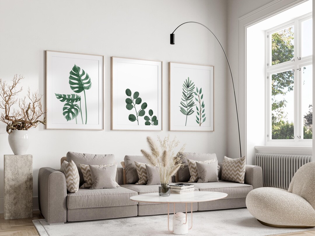 Botanical Prints Set of 3: Watercolor Plant Wall Art - Etsy