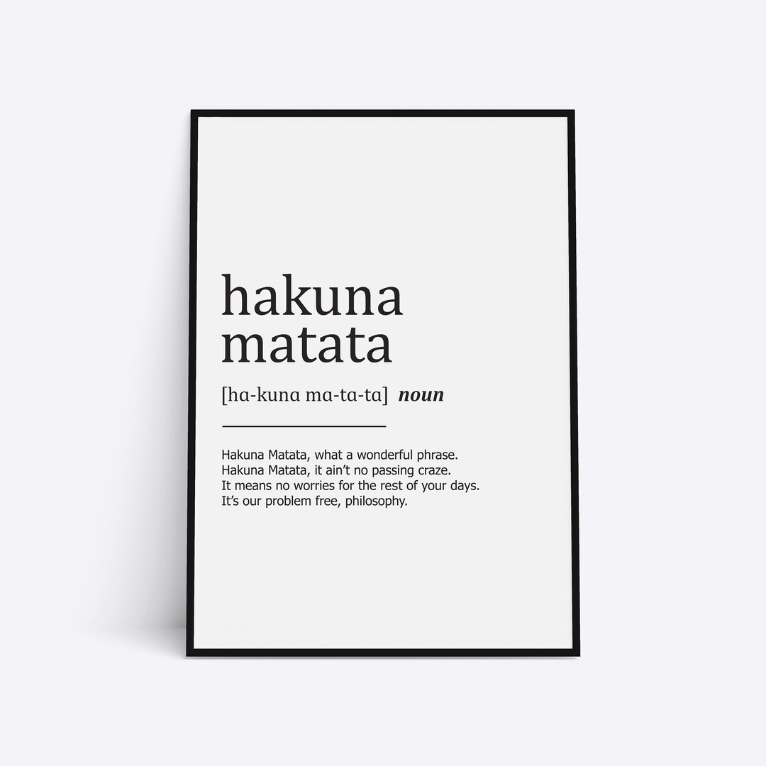 Hakuna Matata Keine Sorgen Definition Wörterbuch Z Produktbild-Vorschau 5
