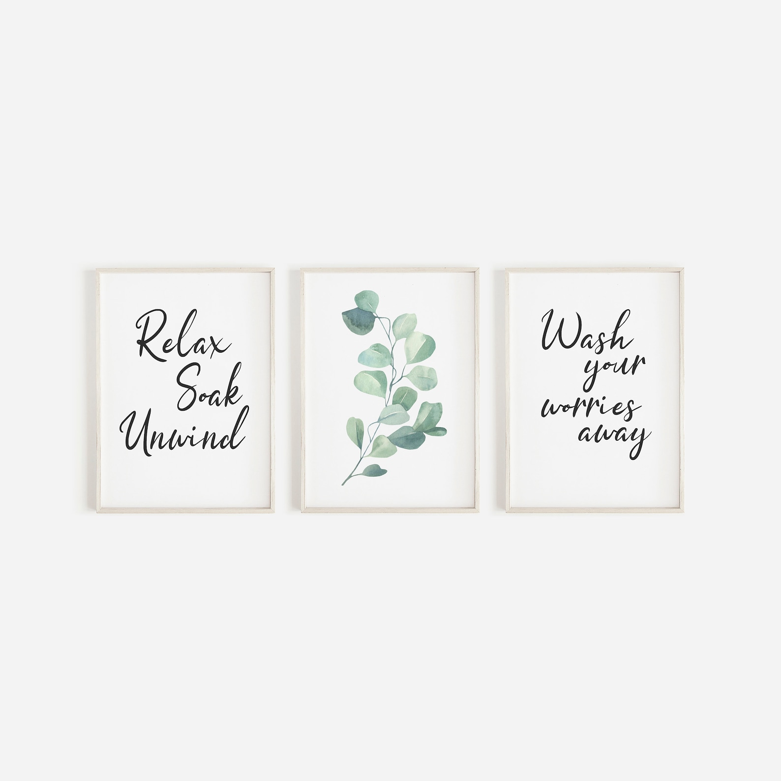Set of 3 Bathroom Prints Wall Art Home Decor Bathroom Etsy
