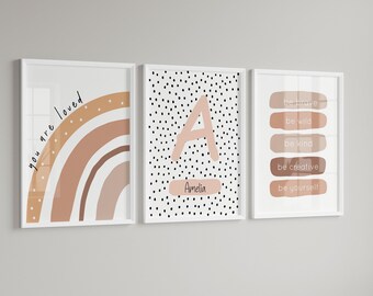Boho Girls Bedroom Prints: Positive Affirmations, Nursery Decor