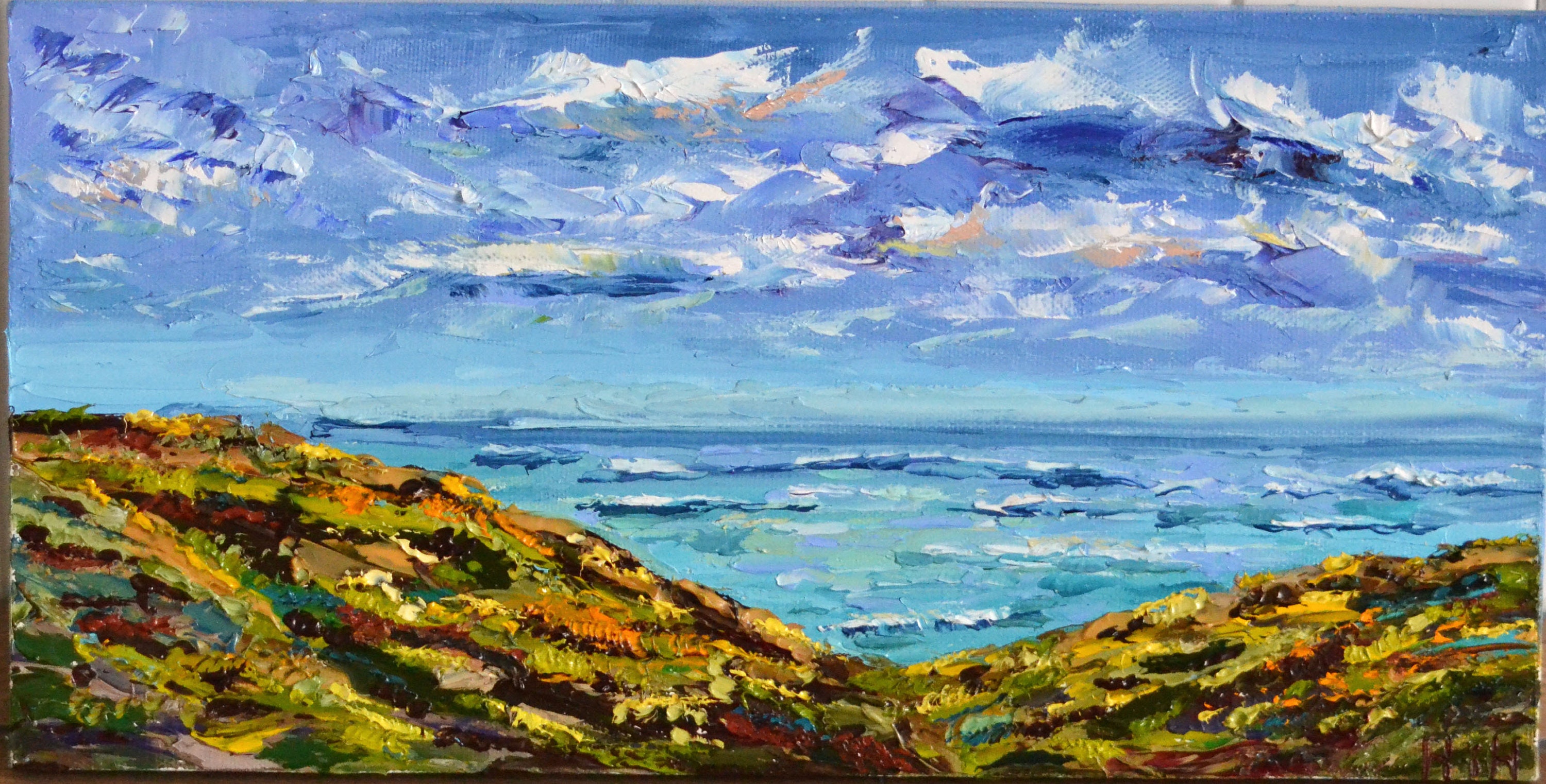 Seascape Oil Painting Original Art Canvas Wall Art Nautical | Etsy