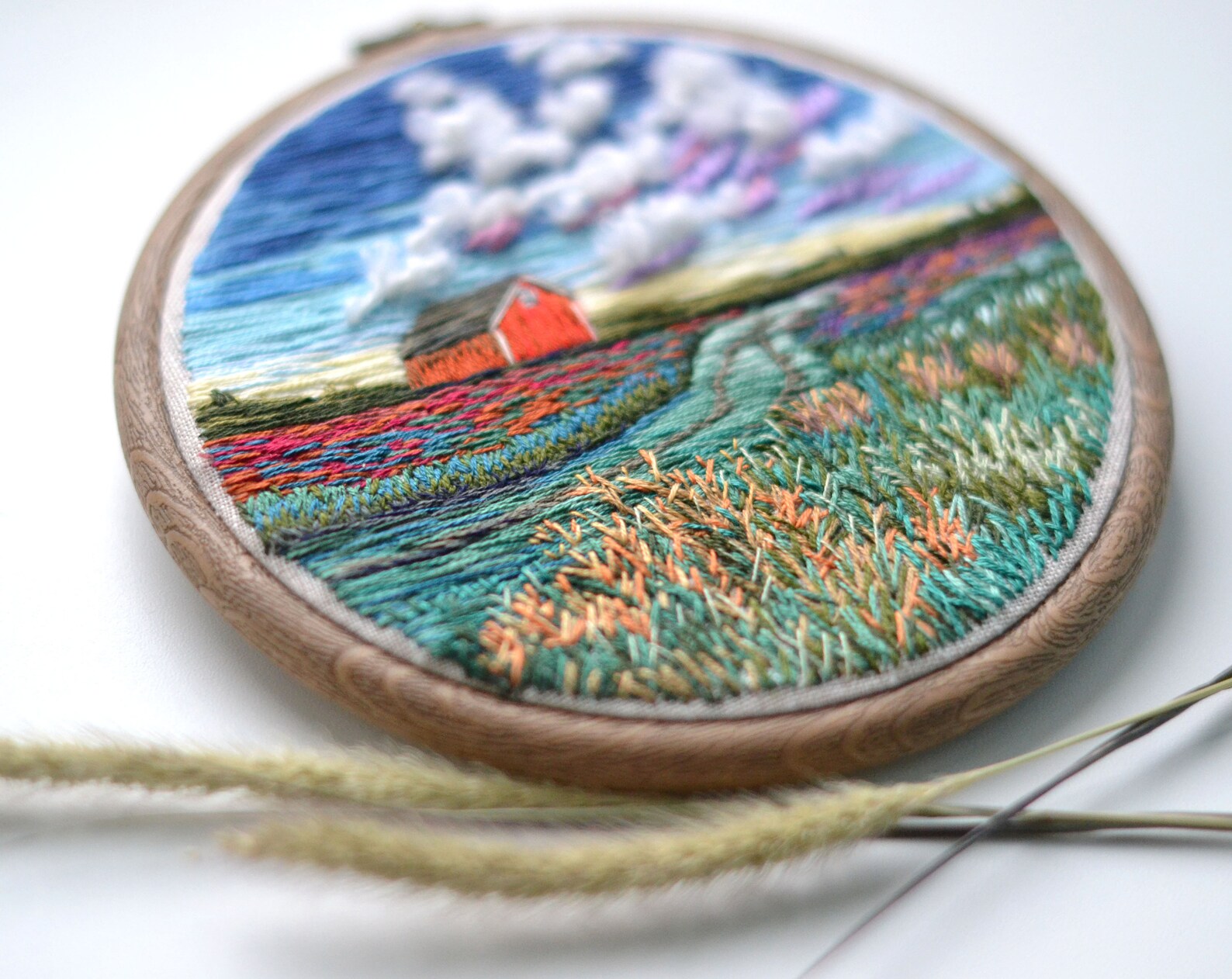 Embroidery hoop wall art hand embroidery hoop thread  etsy