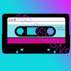 Cassette Tape PNG Digital Download