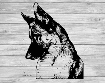 German Shepherd Vector Digital Download