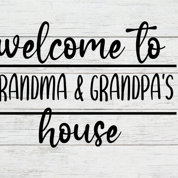 Welcome to Grandma and Grandpas Svg - Etsy