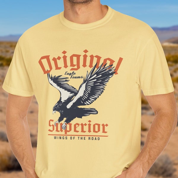 Hip Roadster Vintage Inspired Eagle Americana Mens Graphic Illustration Retro T-shirt