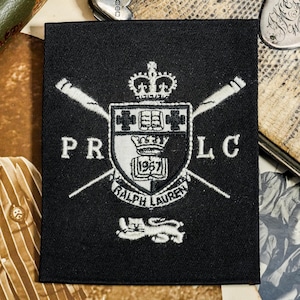 Neat Vintage Ralph Lauren Preppy Ivy Style Clothing Patch Oars Rowing Shield Crown Coat of Arms