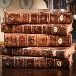 Rare 1739 The Christian Life John Scott Complete Set Antique Leather Books