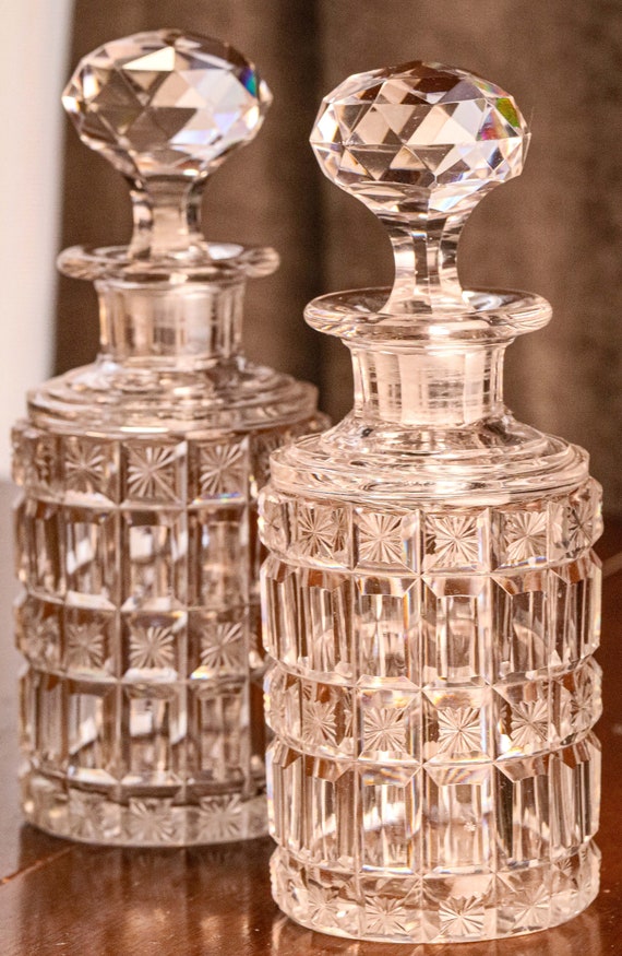 Lovely Pair of Antique Crystal Perfume Bottles or… - image 2