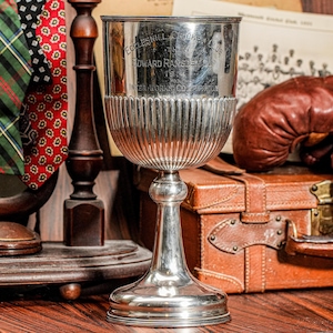 Impressive Large Sterling Silver Ornate High Quality Antique Cricket Sports Trophy Home Decor Interior Design
