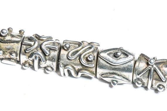 Fantastic Modern Sculptural Rectangular Link Vint… - image 6