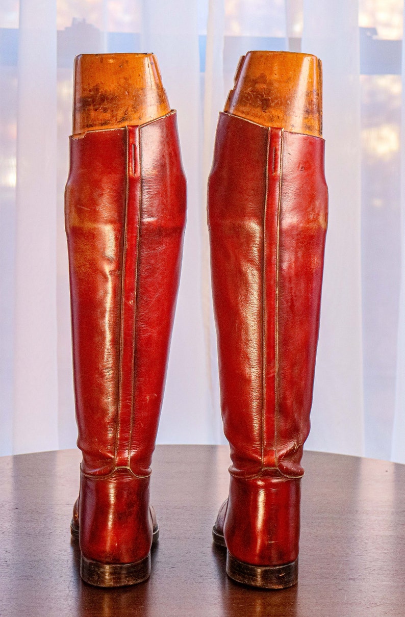Beautiful British Made Antique Leather Riding Boots Horse Etsy