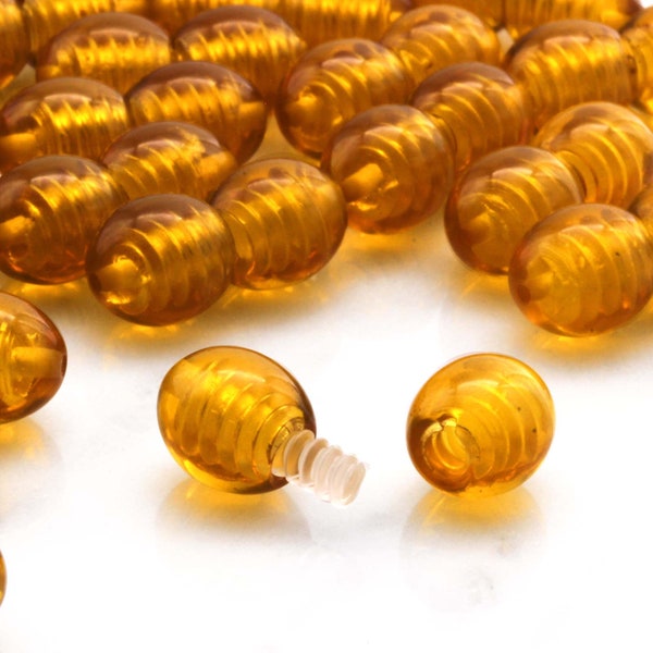 Screw Clasps for Gemstone Jewelry / Clear Yellow / Teist Clasps For Amber Beaded Bracelets and Necklaces / Glossy Polished