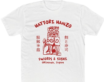 Hattori Hanzo Swords and Sushi T-Shirt - Bella/Canvas Jersey Cotton