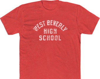 West Beverly High School "Vintage Look" Gym T-Shirt - Heathered 50/50 Blend