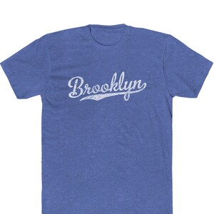 Brooklyn &quot;Vintage Look&quot; Gym T-Shirt - Heathered 50/50 Blend