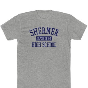 Shermer High School Class Of 84 &quot;Vintage Look&quot; - 50/50 Blend Gym T-Shirt