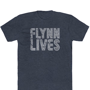 Flynn Lives &quot;Vintage Look&quot; T-Shirt - Heathered 50/50 Blend