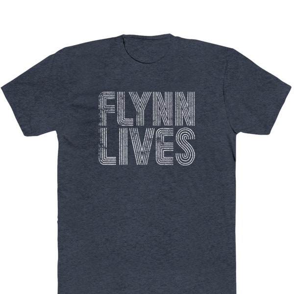 Flynn Lives "Vintage Look" T-Shirt - Melierte 50/50 Mischung