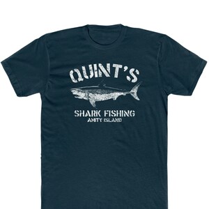 Quint&#39;s Shark Fishing &quot;Vintage Look&quot; T-Shirt - Bella/Canvas Jersey Cotton