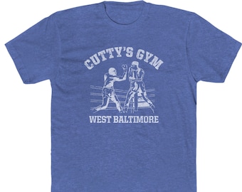 CUTTY'S GYM "Vintage Look" T-Shirt - Heathered 50/50 Blend
