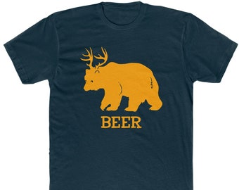 Deer Bear Beer T-Shirt - Bella/Canvas Jersey Cotton