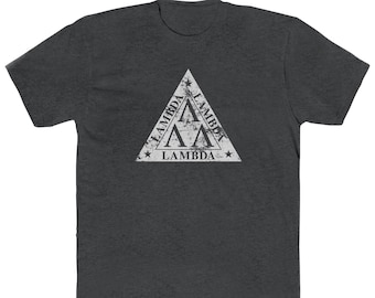 ラムダ ラムダ ラムダ Tシャツ – ヴィンテージルック 50/50 ブレンド