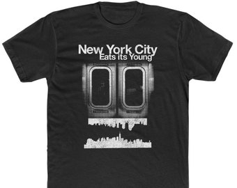 Nova York devora seu "visual vintage" jovem - Camiseta de algodão Bella/Canvas Jersey