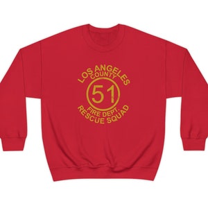 Fire Rescue 51 &quot;Vintage Look&quot; - Crewneck Fleece Sweatshirt