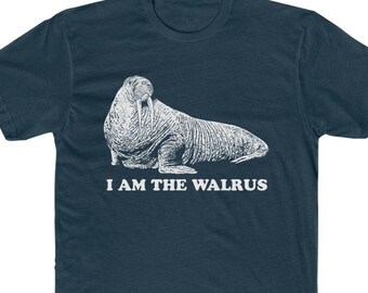 T-shirt Unisexe I Am The Walrus - Blanc - Gildan - Graphique Rétro - Neuf Avec étiquette