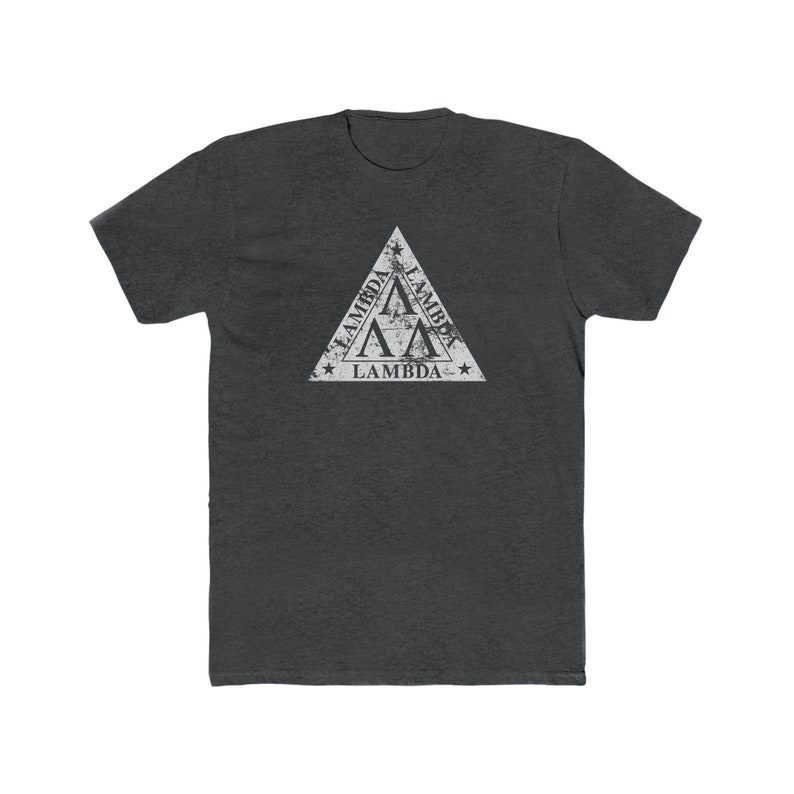 Camiseta Lambda Lambda Lambda – Visual Vintage, Mistura 50/50 Dark Grey Heather