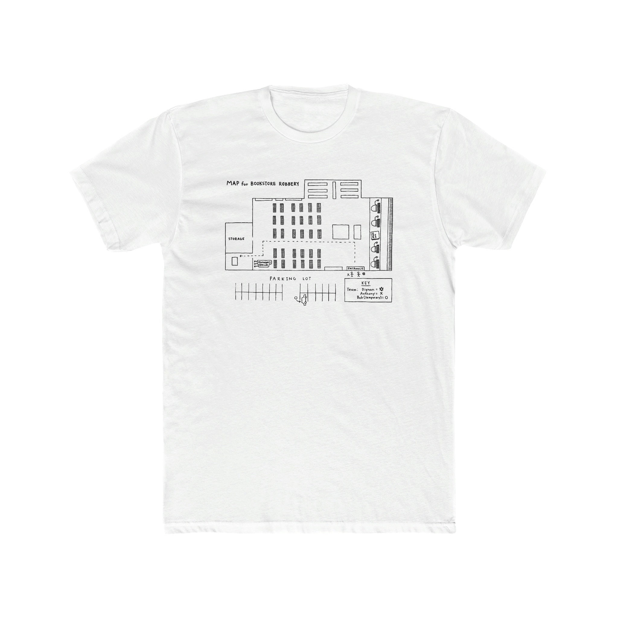 Bookstore Robbery Plans T-Shirt - Bella/Canvas Jersey Cotton
