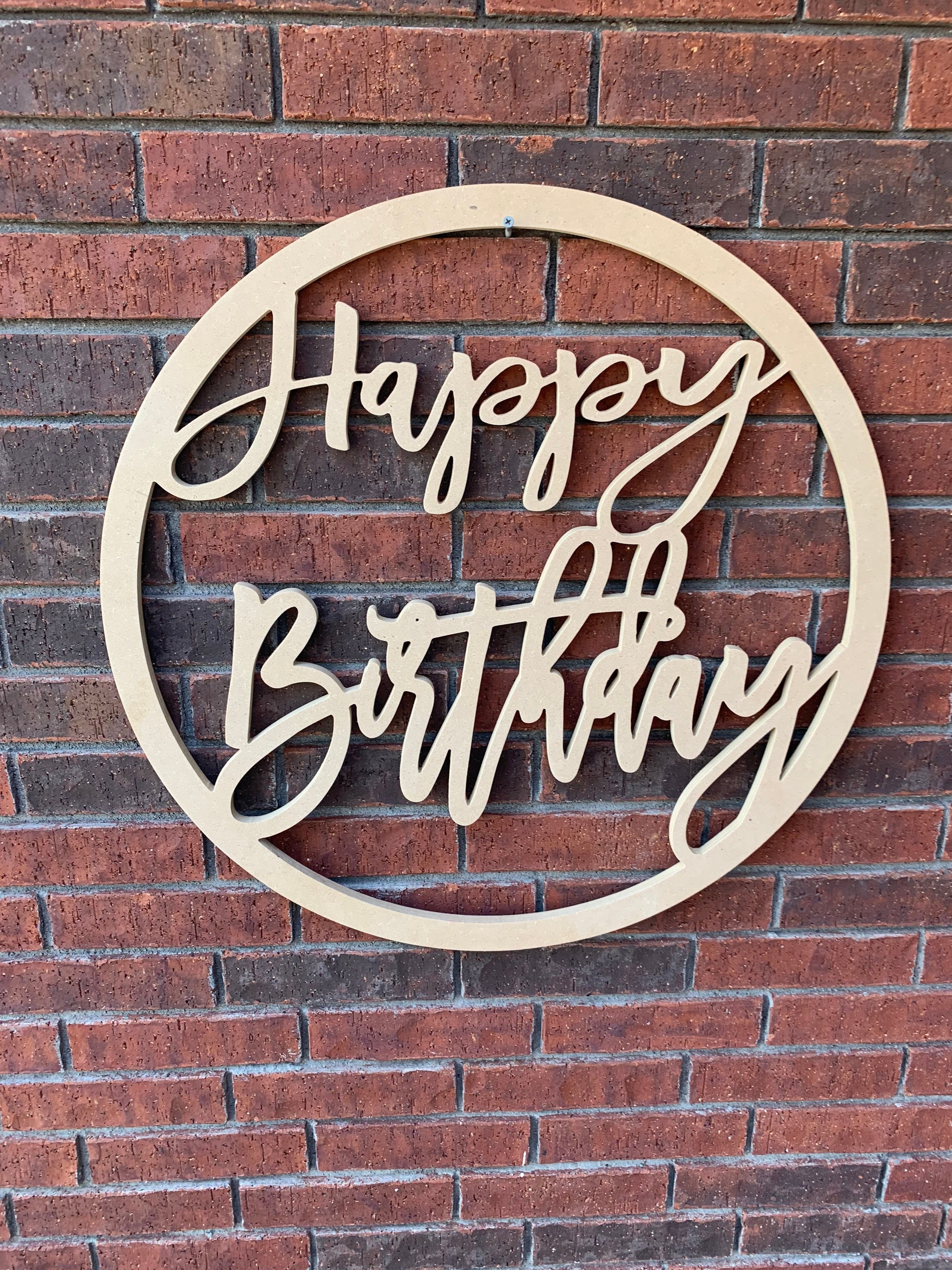 Happy birthday sign happy birthday wooden sign Etsy