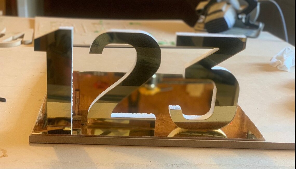 Marquee numbers marquee letters acrylic numbers gold Etsy