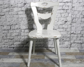 Silla de cocina en mal estado silla de madera silla de comedor crema blanco 60s shabby chic muebles vintage casa de campo país