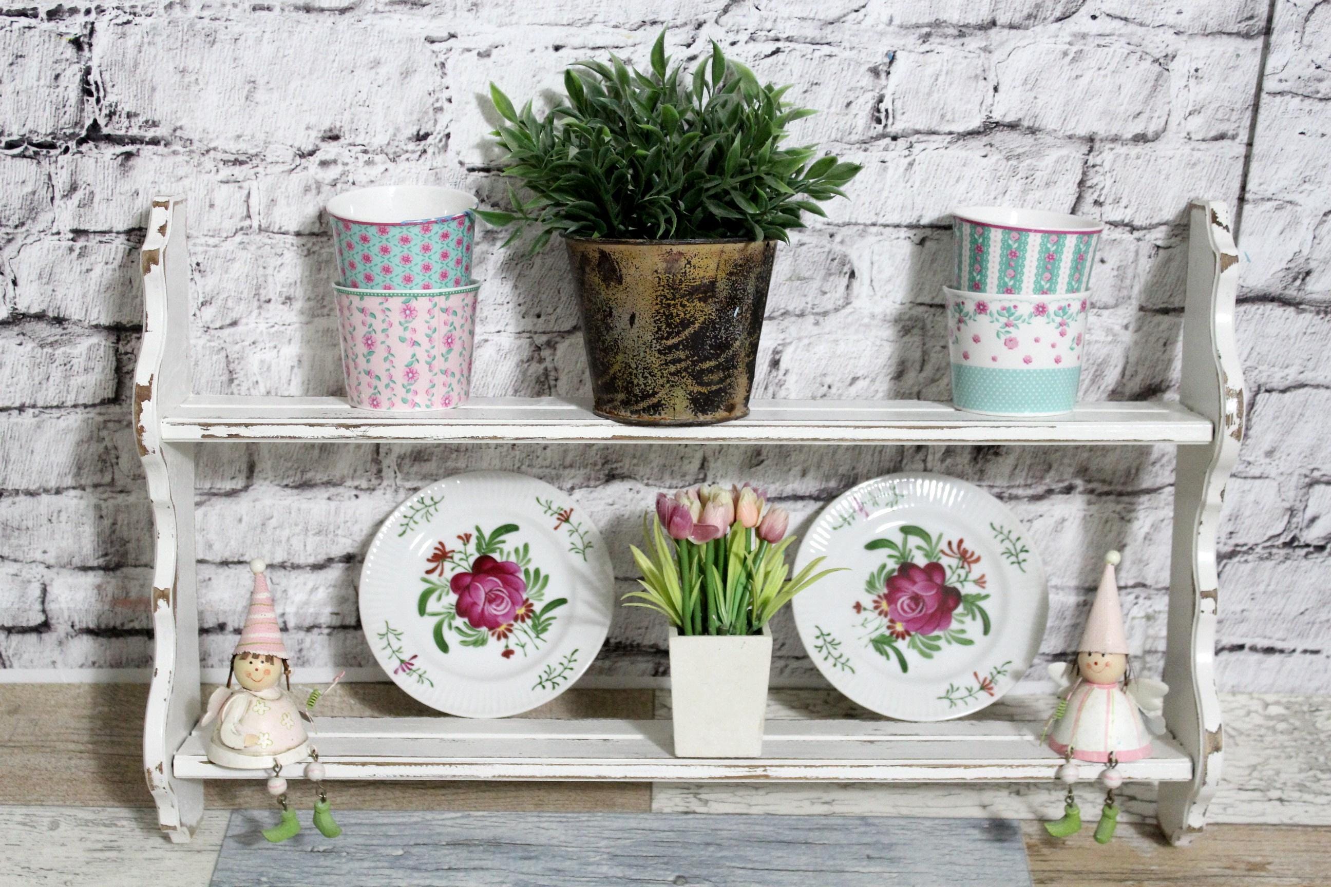 Shabby landhaus regal tellerregal