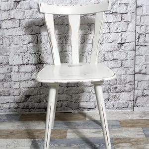 Shabby kitchen chair wooden chair cream white 60s shabby chic furniture vintage country house country