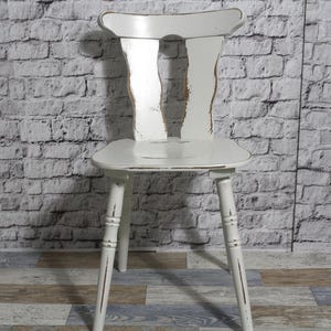 Shabby kitchen chair wooden chair dining room chair cream white 60s shabby chic furniture vintage country house country
