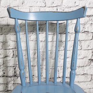 Shabby chair turned rung chair wooden chair pastel blue 60s shabby chic furniture vintage country house country image 3