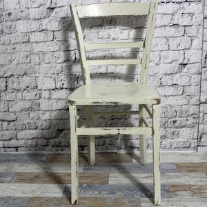Shabby kitchen chair wooden chair ivory white 60s Shabby Chic furniture vintage country house country