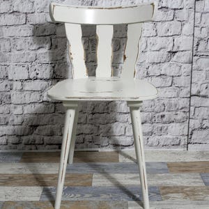 Shabby kitchen chair wooden chair dining room chair cream white 60s shabby chic furniture vintage country house country