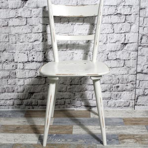 Shabby kitchen chair wooden chair dining room chair cream white 60s shabby chic furniture vintage country house country