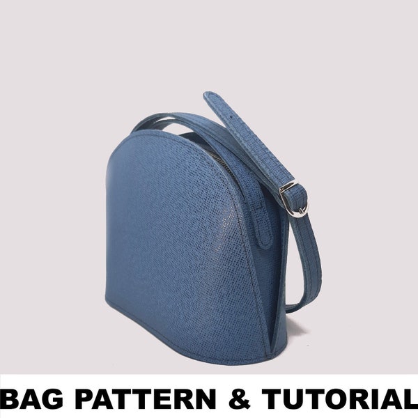 Leather bag pattern - leather bag template - sewing bag pattern - bag pattern tutorial - bag pattern instructions - DIY leather bag patterns