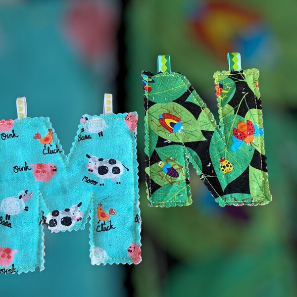 Fabric Letters Etsy