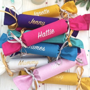 Personalised, Eco- Friendly, Organic Cotton Fabric, Christmas Crackers