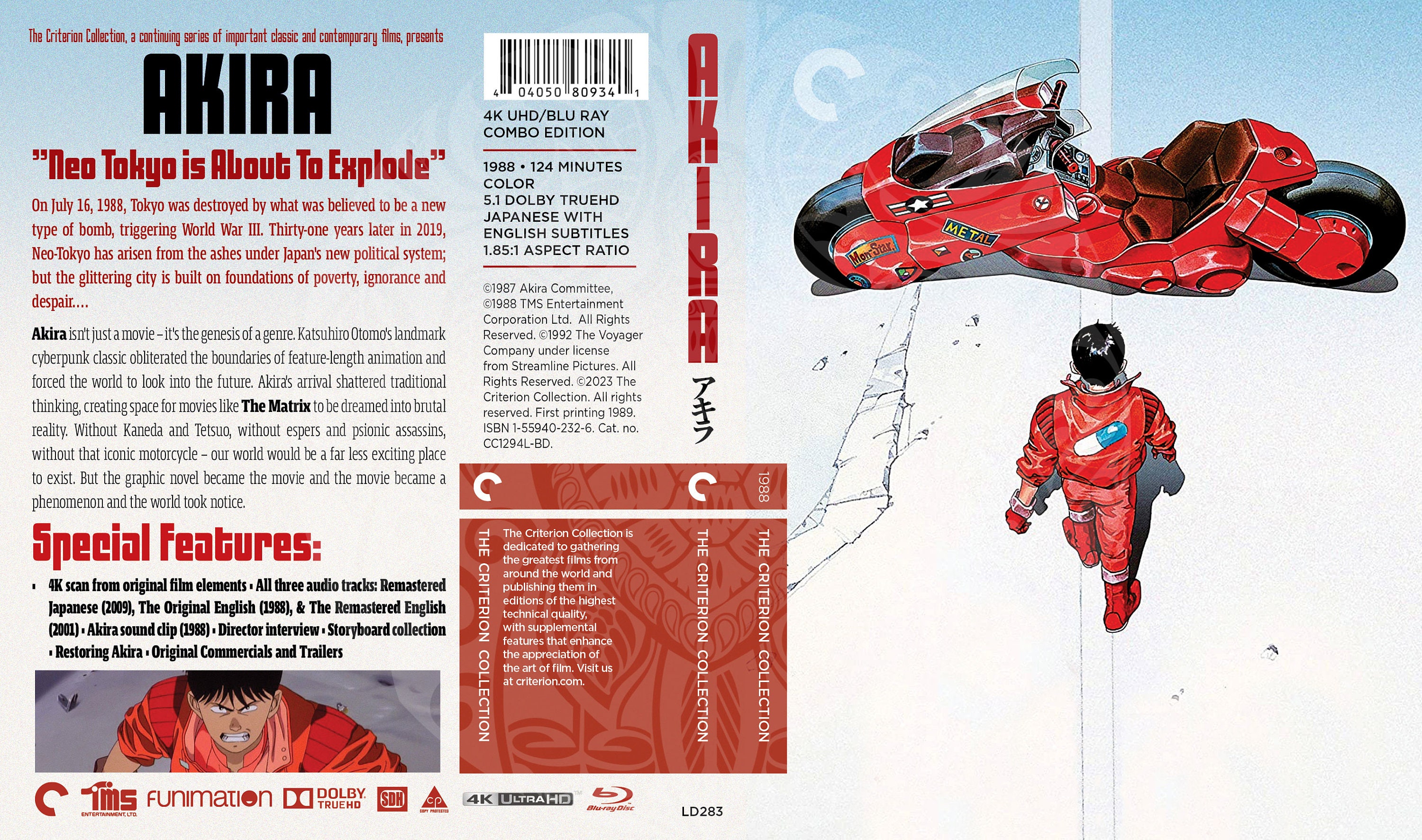 AKIRA PELÍCULA 4K + PELÍCULA BLURAY (COMBO)