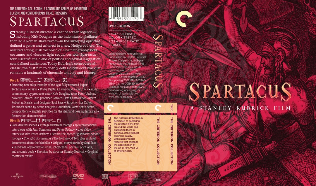 Buy Spartacus Fake Criterion Cover Online in India