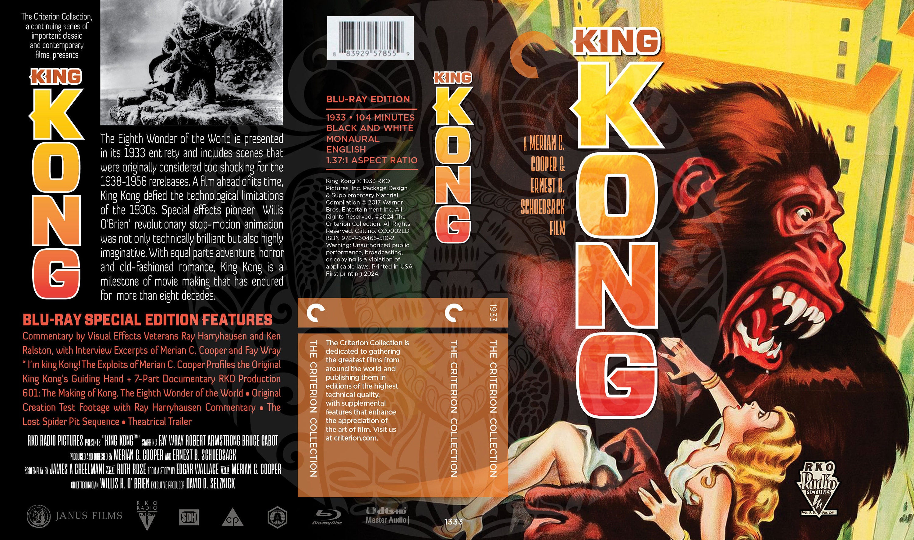 King Kong - 1933 (fake Criterion Cover) - Etsy